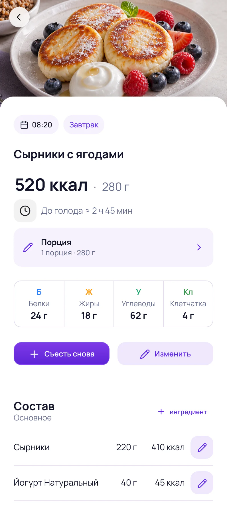 Сырники с ягодами: фото блюда, калории и состав в Сыто